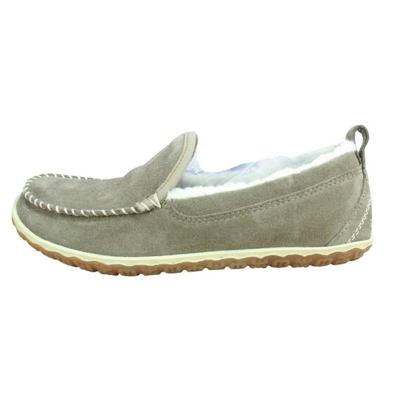LL Bean Mountain Slippers Moccasin Suede Dark Cement Size 8 M - Picture 1 of 9
